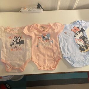 NWOT Minnie Mouse Onesies Size 12 Months